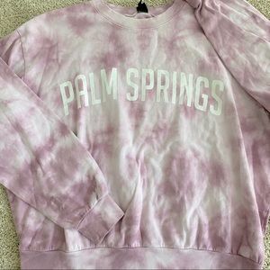 Pink Tie-Dye Palm Springs Oversized Crewneck